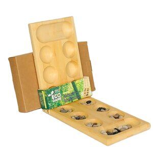 Bamboo Mancala Strategy Board Game Eco-Friendly Bilingual New Sealed  For Age 6+